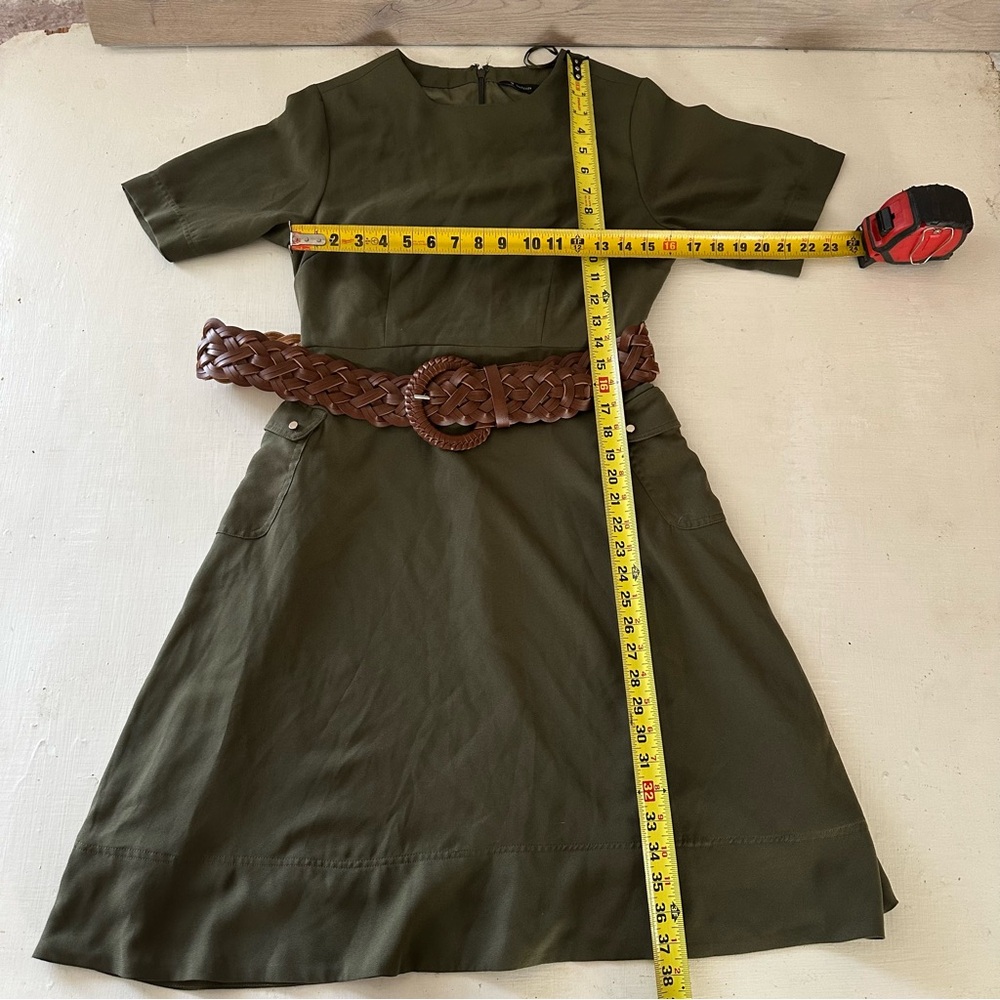 Van Heusen Green Midi Dress Size M Polyester - Picture 4 of 7